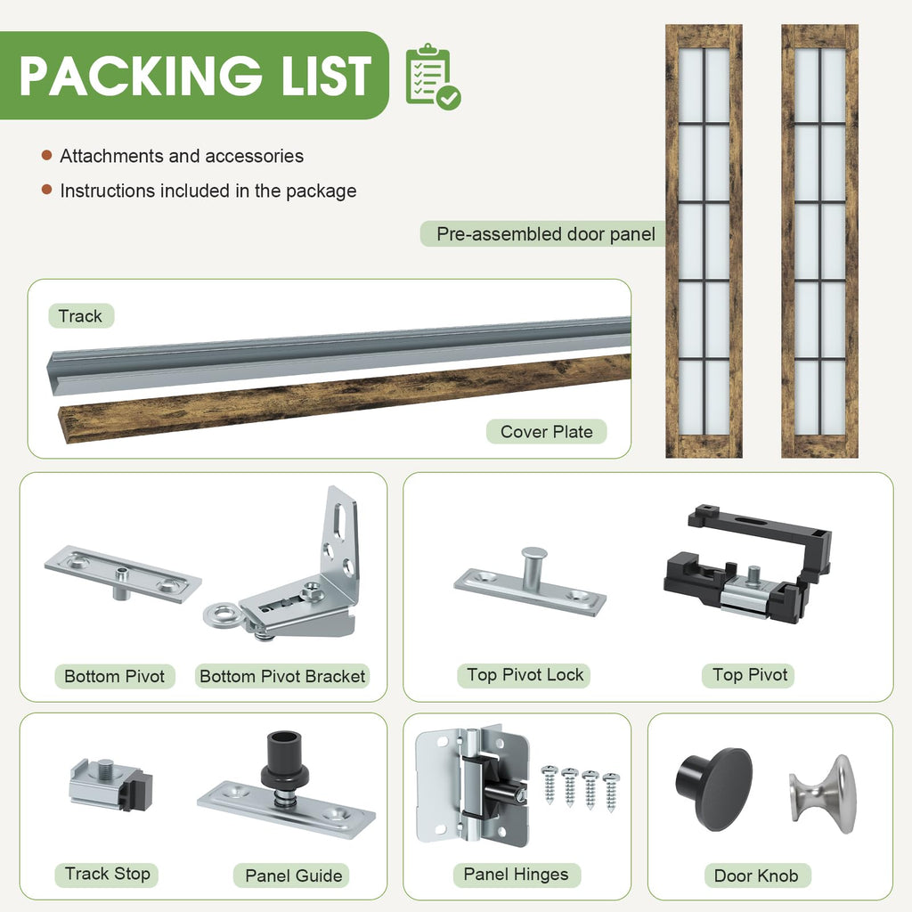 Preassembled Bifold Closet Doors for 24" X 80" Opening