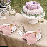 Linen Napkins 12pcs Washed Cotton and Linen Tasseled Edge Napkin Tablecloth Japanese Pleated Tea Tow