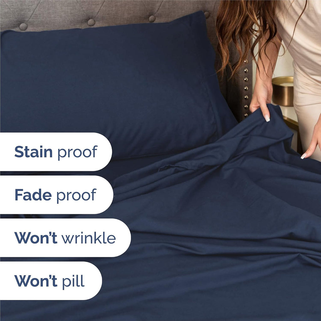 King 6 Piece Sheet Set - Comfy Breathable & Cooling - Ultra-Soft Hotel Luxury Bedding Set with 8-16 Inch Deep Pockets