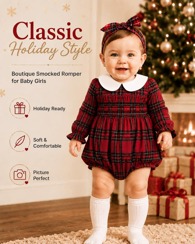 Baby Girl Clothes Fall Winter Outfits Smocked Romper