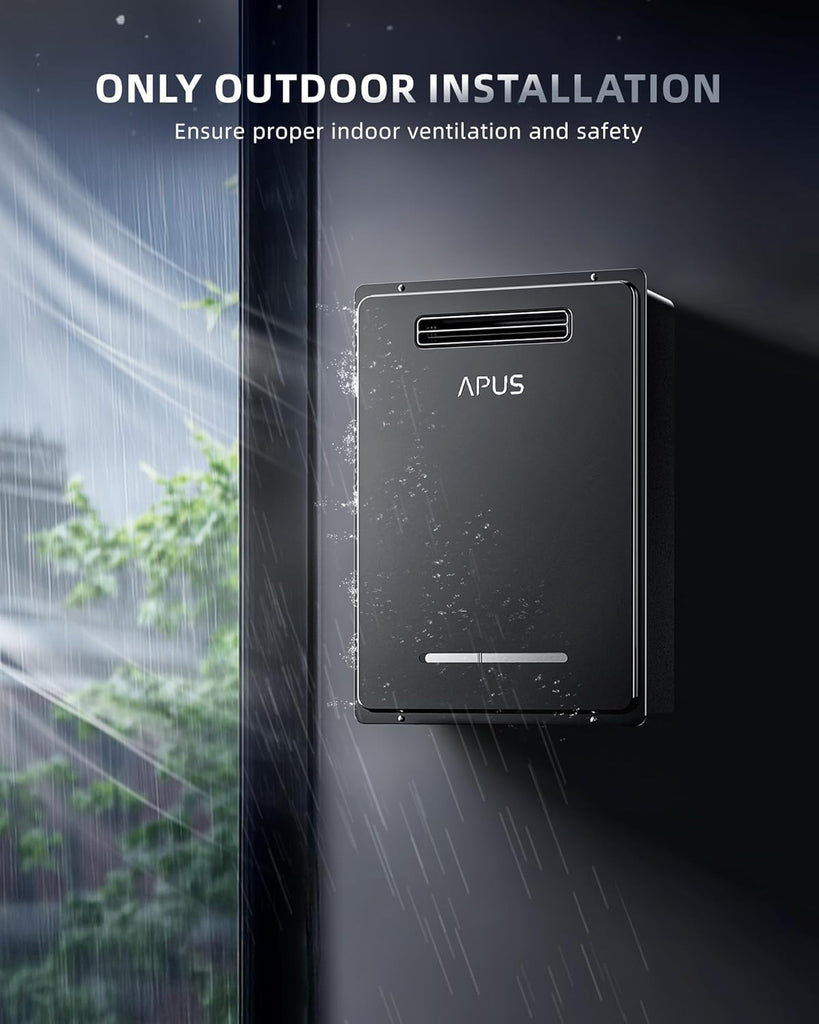 190, 000 BTU Outdoor Tankless Water Heater, 8.1 GPM Propane Instant Hot Water Heater with WiFi & Remote Control