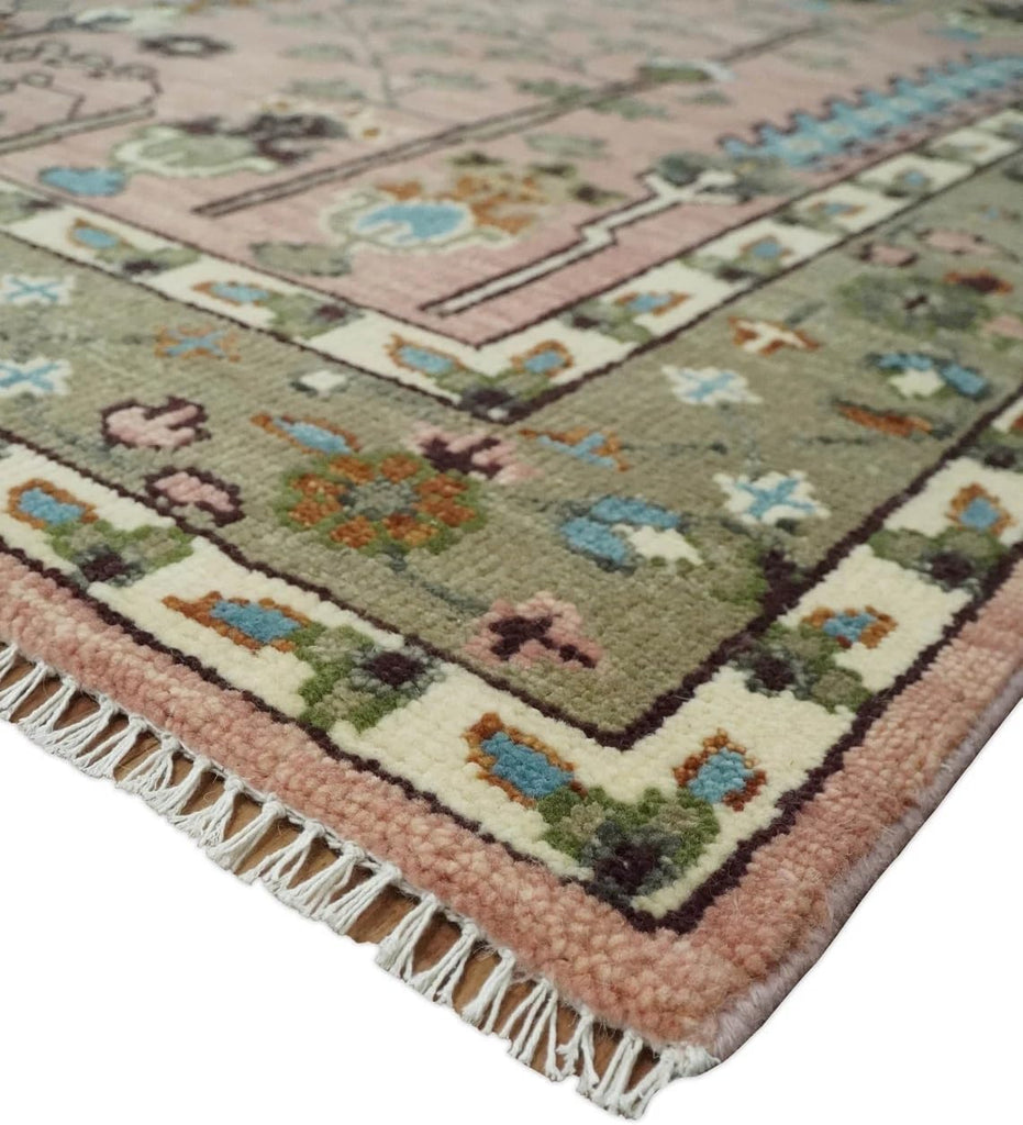 Area Rug Hand Knotted Oushak Rug