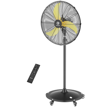 20" Outdoor Oscillating Pedestal Fan,Quiet,High Velocity
