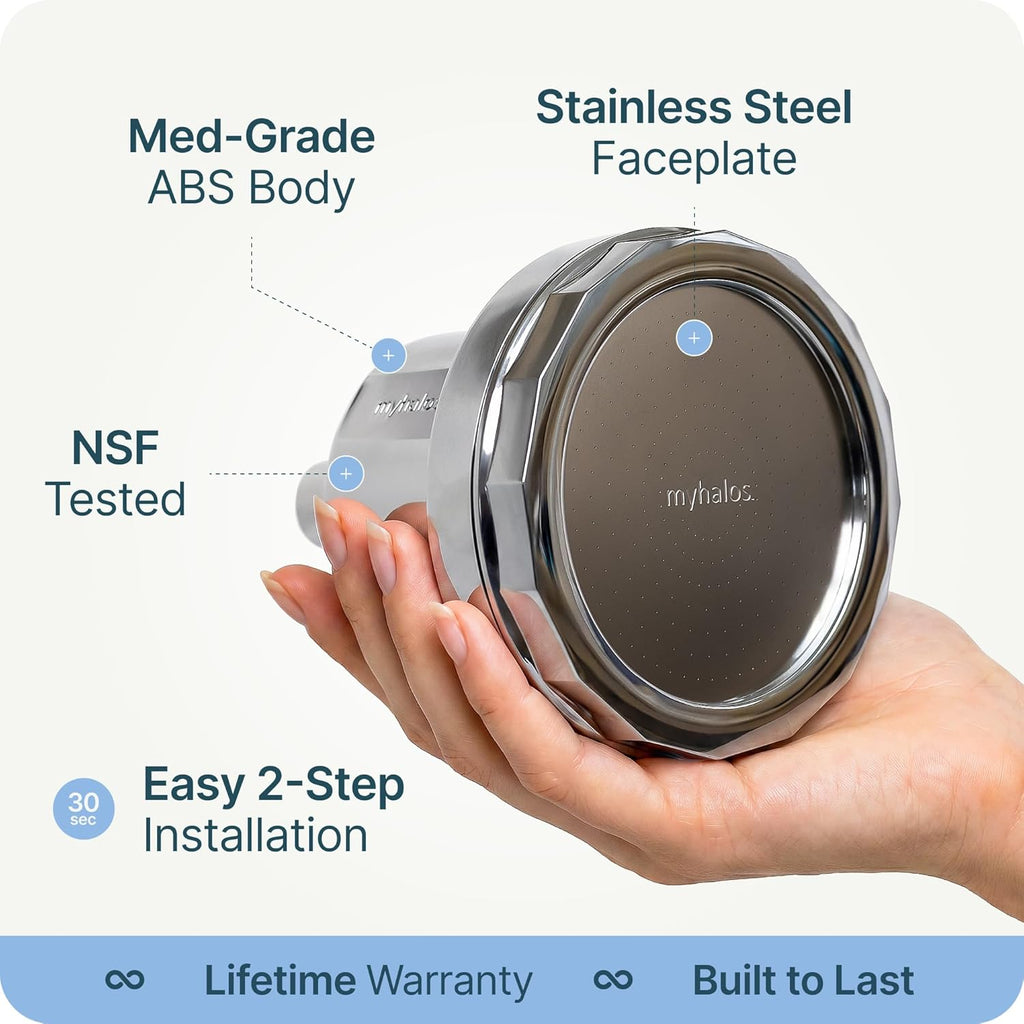 Filtered Shower Head for Hard Water Filter - High Pressure, Removes Chlorine