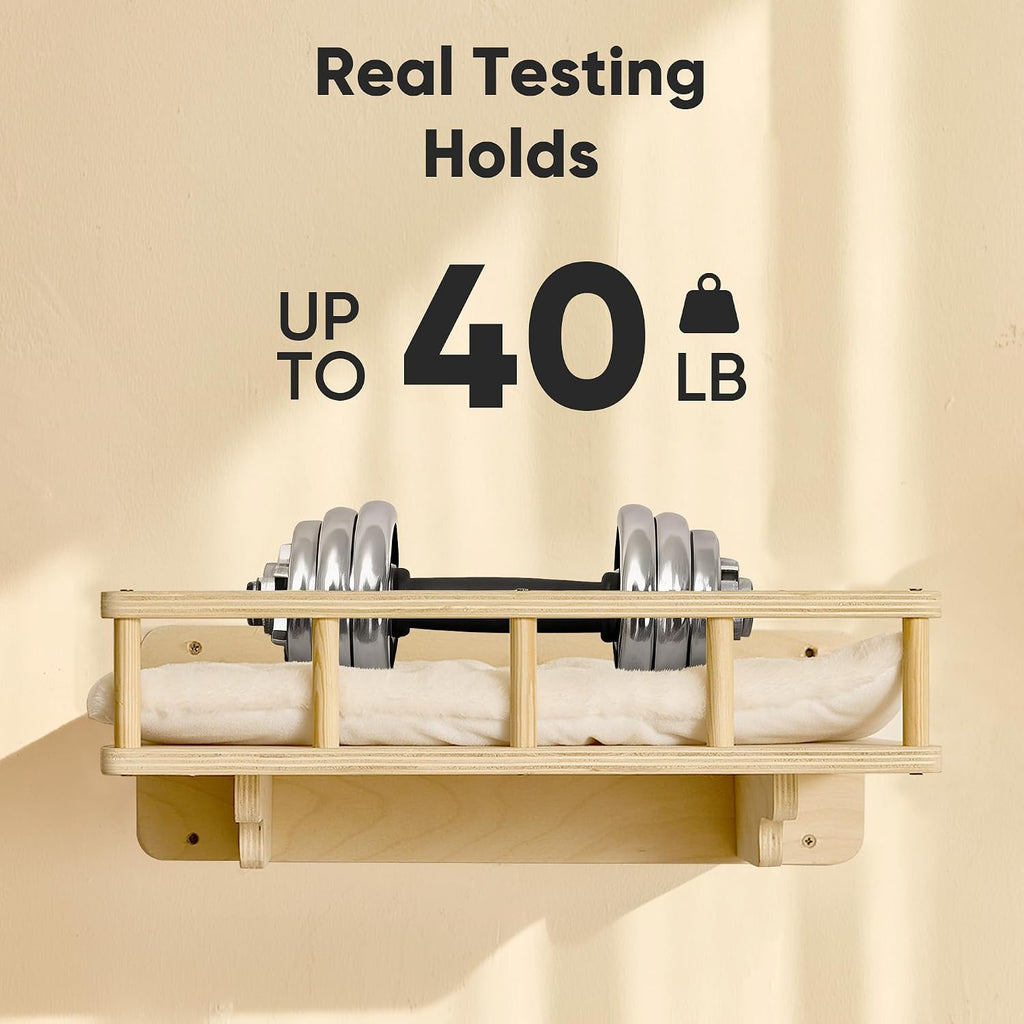 Cat Wall Shelves, 4 in 1 Set, Beige