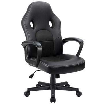 Gaming Chair Office Chair Leather Computer Desk Chair Racing Style Ergonomic Adjustable Swivel Task Chair with Lumbar