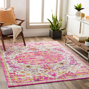 Covenhill Vintage Medallion Area Rug, Pink