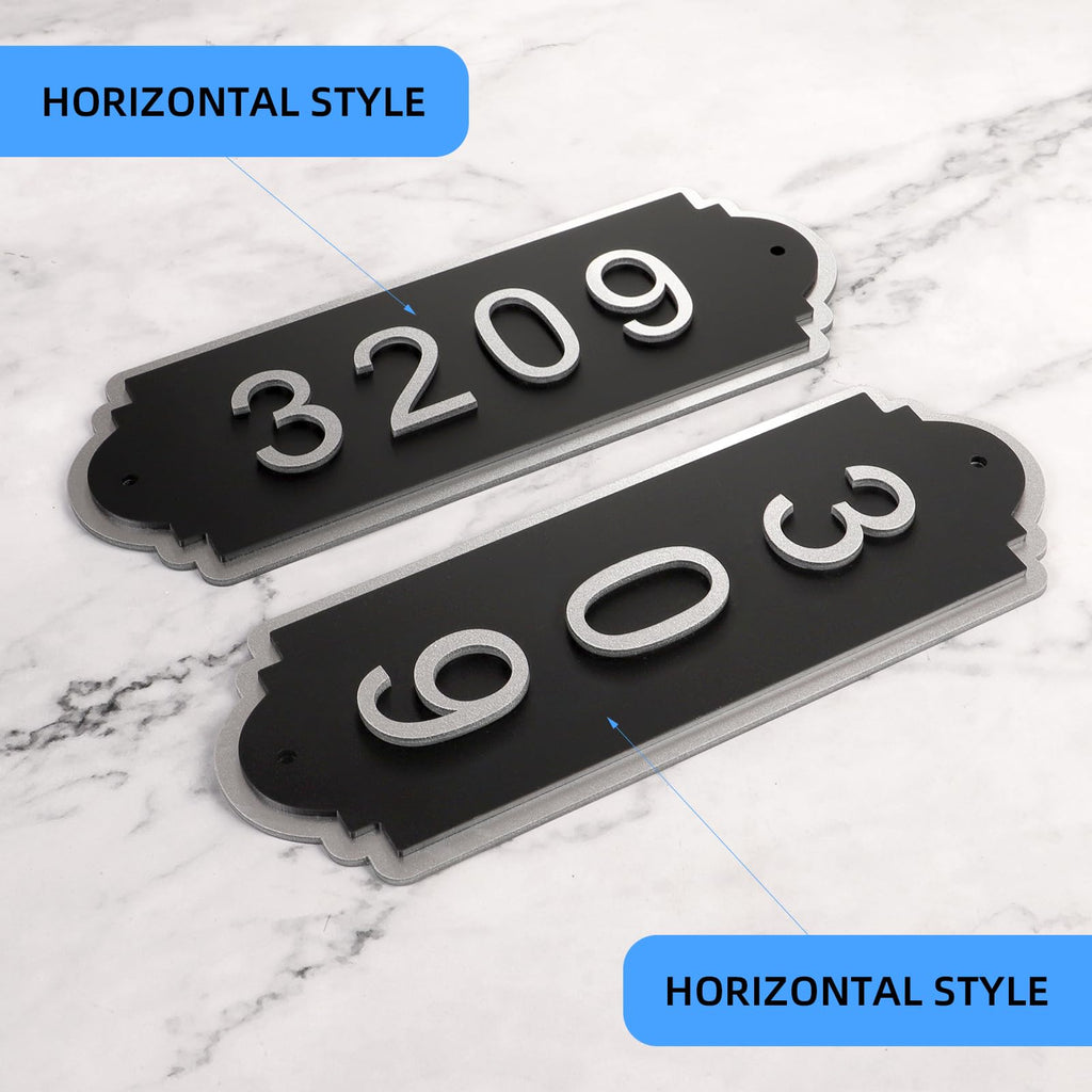 Floating House Numbers 0-9, 11.8x4.3 Inch House Number Base