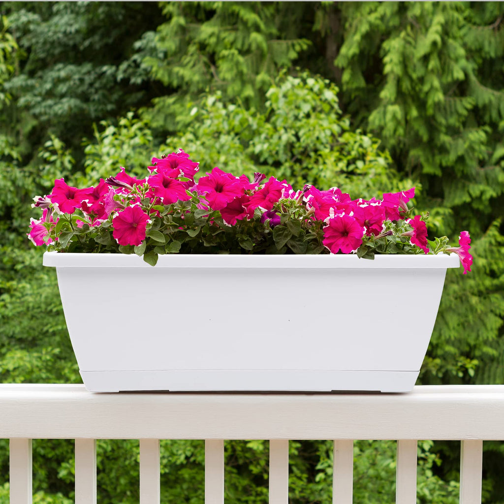 Window Box Planter, 7Pack Plastic Vegetable Flower Planters Boxes