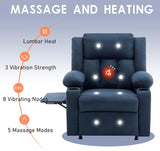 Andeworld Power Recliner Chair,Reclining Sofa Chair with Heat and Massage for Adults
