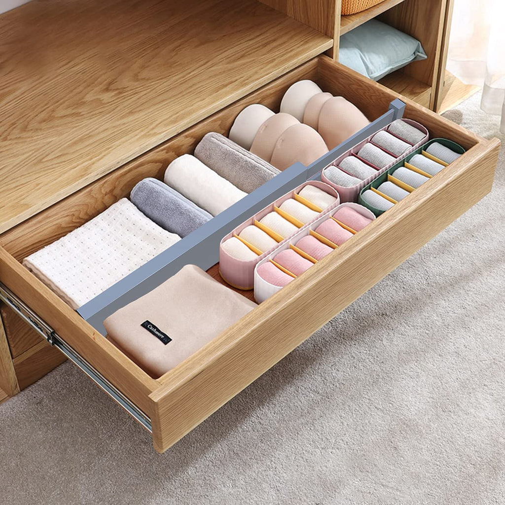 Expandable Bamboo Drawer Dividers, Fits 17.6-21.6" Drawers