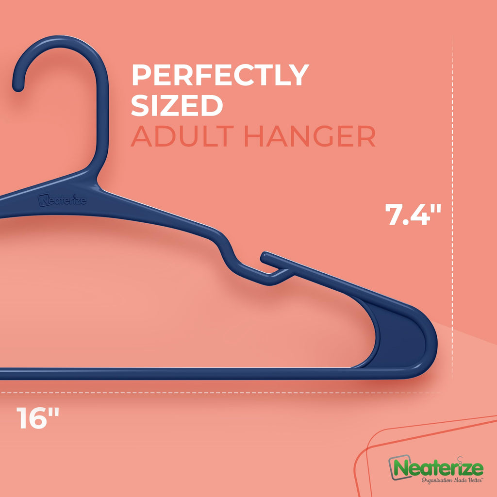 Clothes Hangers Plastic 100 Pack for Adults - Plastic Hangers, The Perfect Coat Hanger and Space Saving Clothes