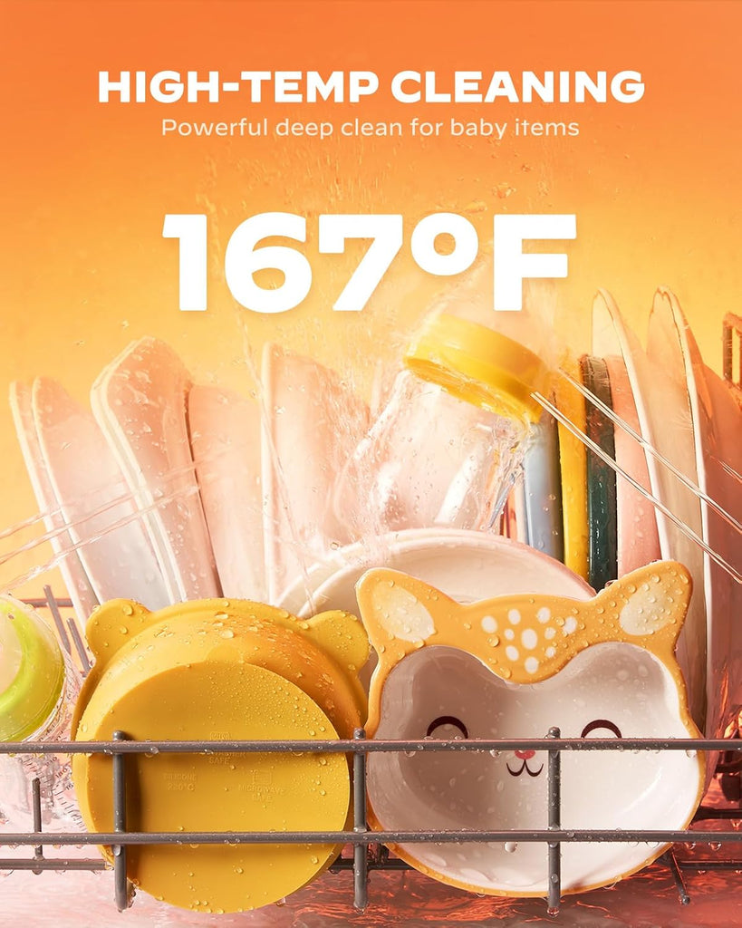 Portable Countertop Dishwasher, Smart App Control, Triple-Jet Cleaning, Built-In Dual Supply &Water Tank. Compact