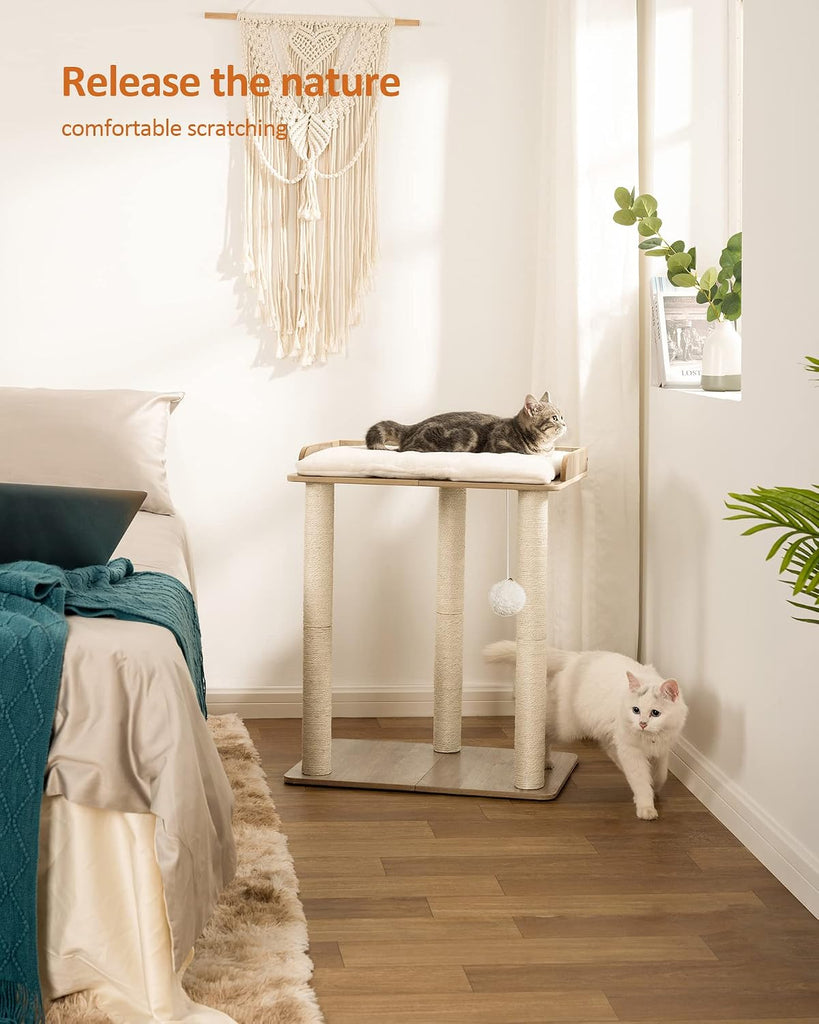 Modern Cat Tree for Large Cats, Full Sisal Cat Scratching Post