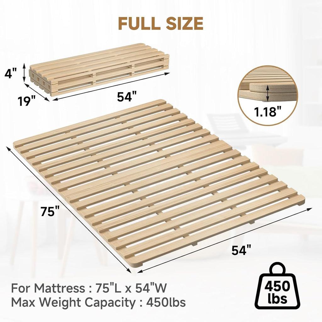 Floor Bed Frame, Foldable Tatami Bed Frame Futon Frame