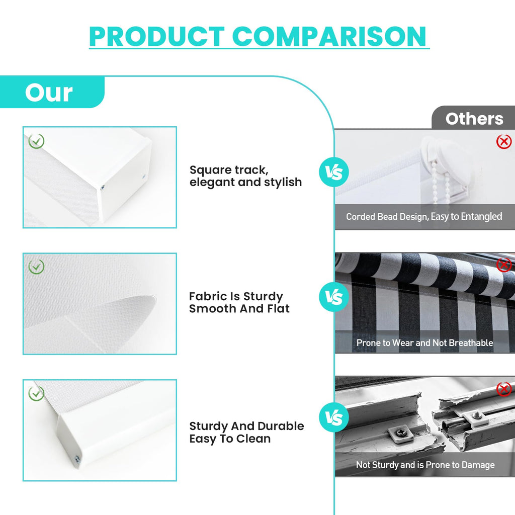 Motorized Blinds with Remote Control 95% Blackout Electric Zebra Blinds for Windows Compatible with Alexa Google