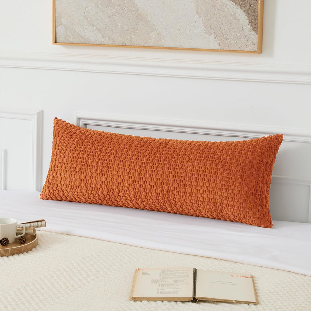 Fall 14x36 Inch Pillow Cover Pack of 1 Soft Boho Stripe Corduroy Large Long Rectangle Lumbar Cushion Cover Farmhouse