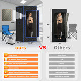 Slendor Portable Sauna, Steam Sauna for Home, Sauna Box with 3L Steamer, Sauna Tent with Folding Chair