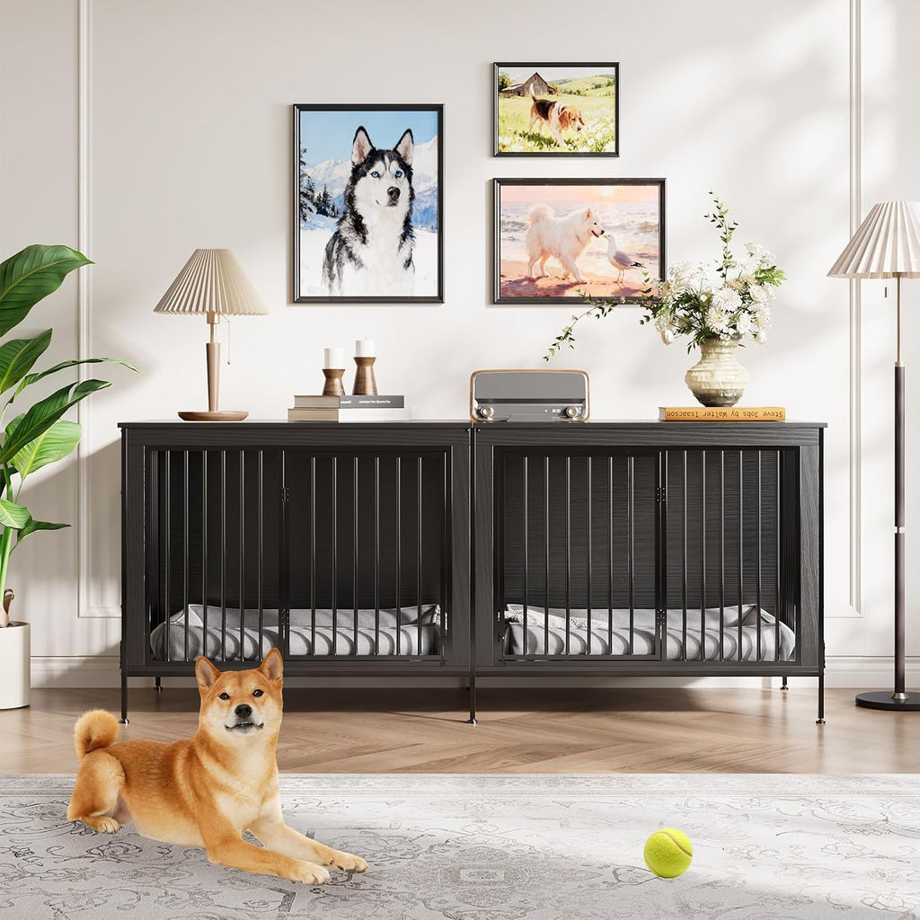 Heavy-Duty Double Dog Crate Furniture