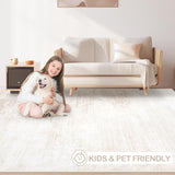 Area Rugs 6x9 Living Room: Washable Rug Modern Abstract Large Rug Soft Non Slip Neutral Rugs Stain Resistant Indoor