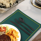 40-Piece Silverware Set, Matte Black Silverware Set for 8, Stainless Steel Flatware