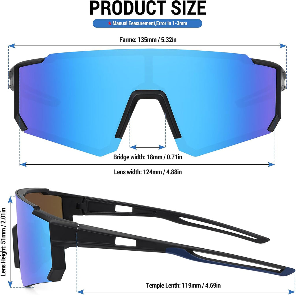 Polarized Youth Baseball Sunglasses for Boys Girls Sports Softball Cycling for Kids UV Protection
