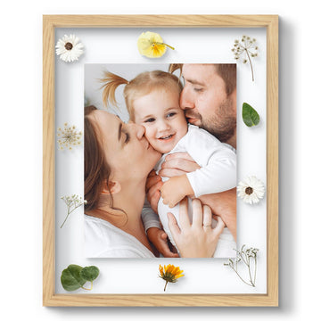 16x20 Floating Picture Frame - Natural Wood Solid Wood for Pressed Flower