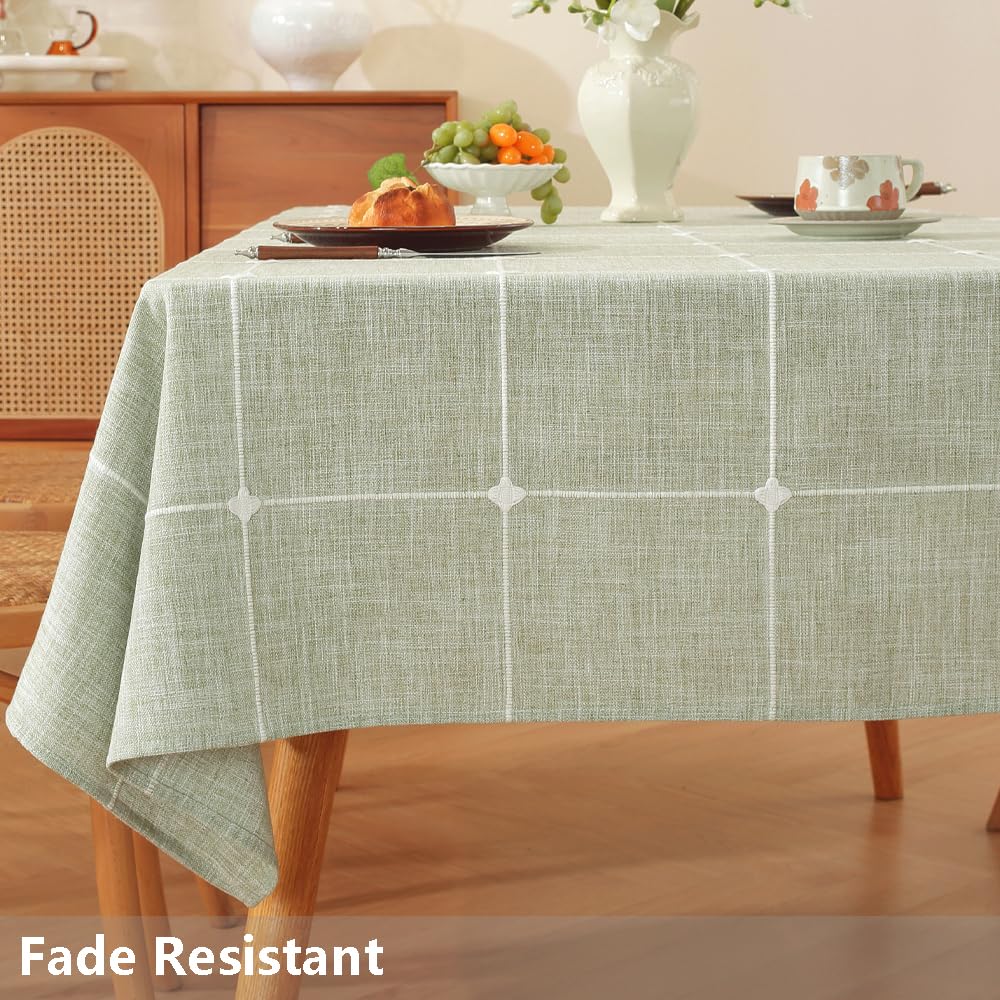 Cloth Tablecloths Green Table Cloths for RectangleTables Cotton Oblong Tablecloth for Dining Table