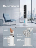 Evaporative Air Cooler, 40" Windowless Portable Air Conditioners with 24H Timer, Cooling Fans that Blow Cold Air