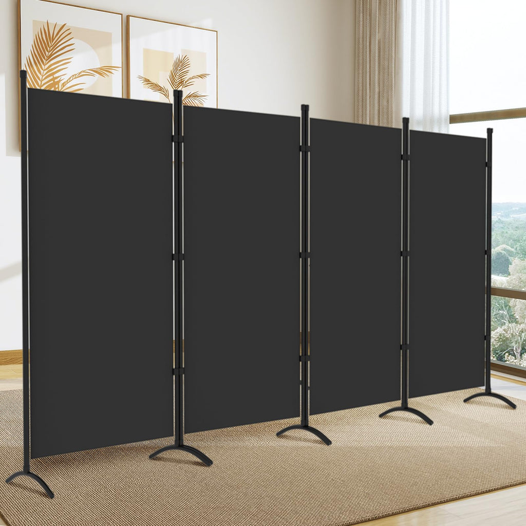 Room Divider, 6FT Tall Folding Partition Room Dividers 4 Panel, Portable and Freestanding Room Divider Screen Wall