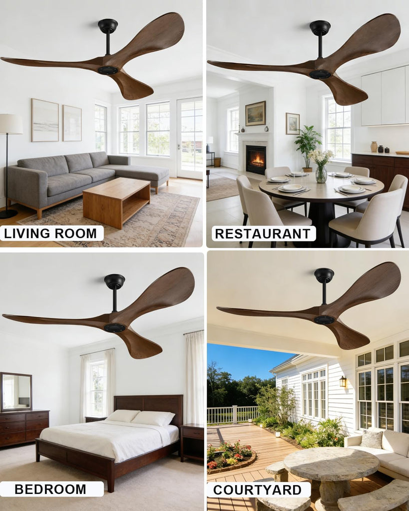 60 in Ceiling Fan of 7400+CFM High Airflow with Mute Remote Control