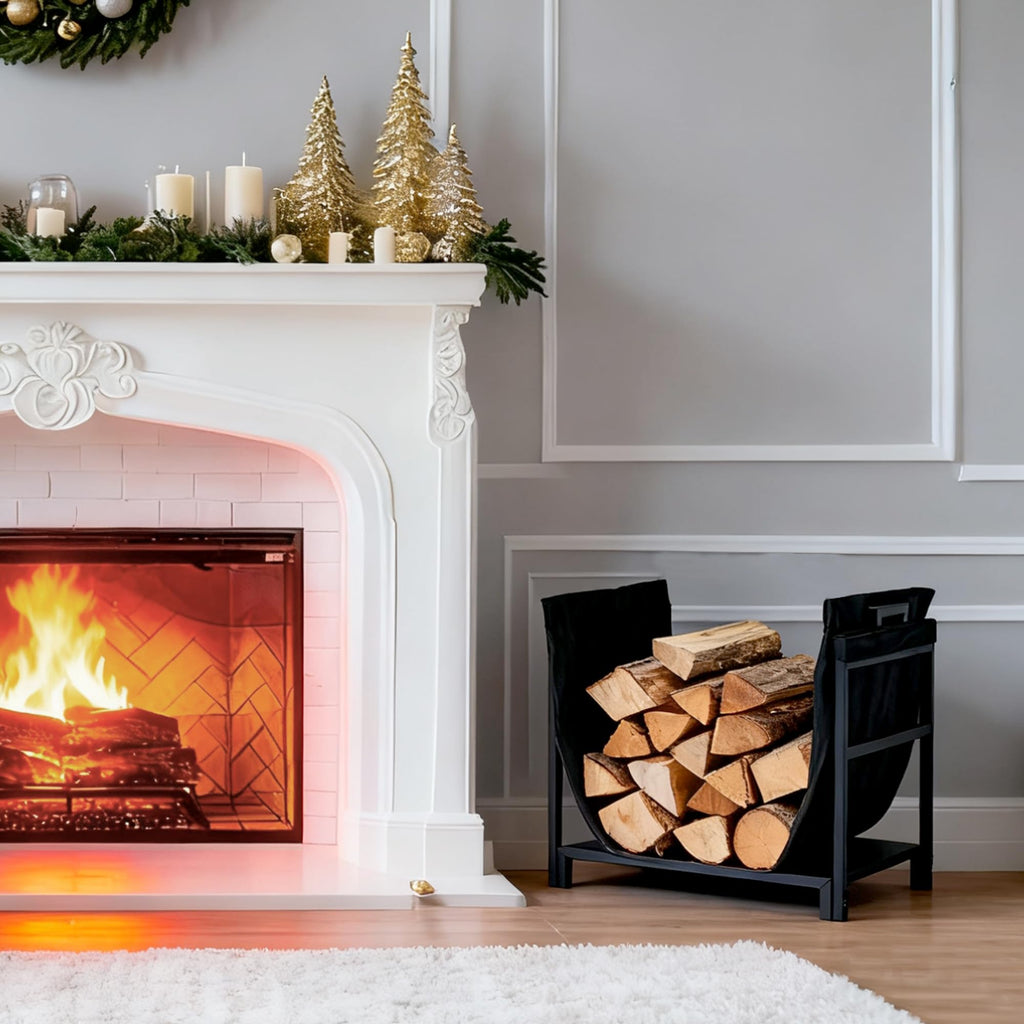 18 Inch Firewood Rack Outdoor, Small Fire Wood Holder Indoors