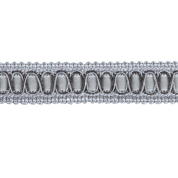Braid Trim 6.5 Yard 1.1" Wide Woven Gimp Fabric Trim-Silver