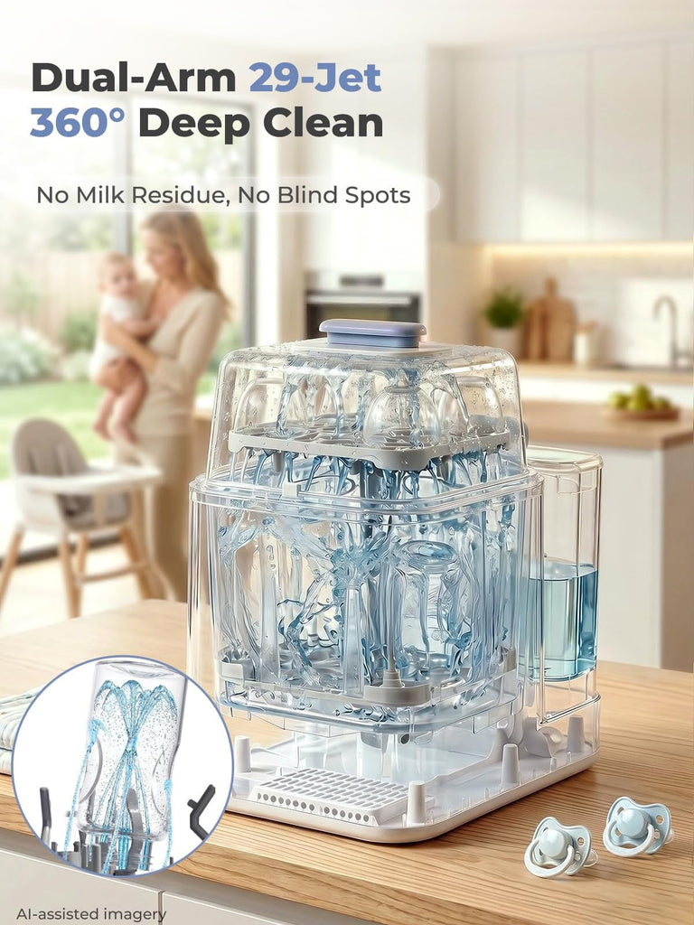 Baby Bottle Washer Pro, All-in-One Bottle Washer and Sterilizer and Dryer