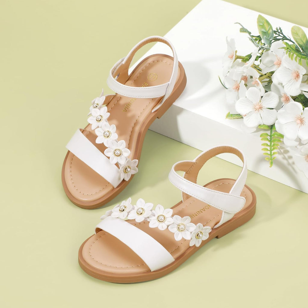 Girls Sandals Open Toe Summer Flats Dress Shoes