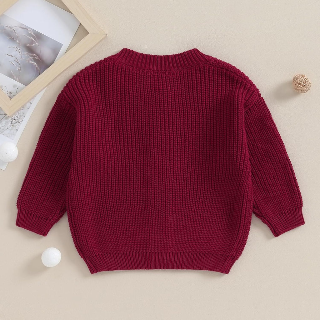 Baby Girl Boy Cute Long Sleeve Button Up Cardigan Toddler Knit Sweater Infant Fall Winter Clothes
