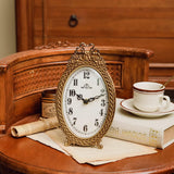 HOME Gold Table Clock Silent Non-Ticking