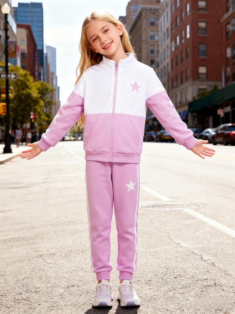 2 Piece Tracksuit Set Zip Up Jacket & Pants Sweatsuit Fall Winter Outfits