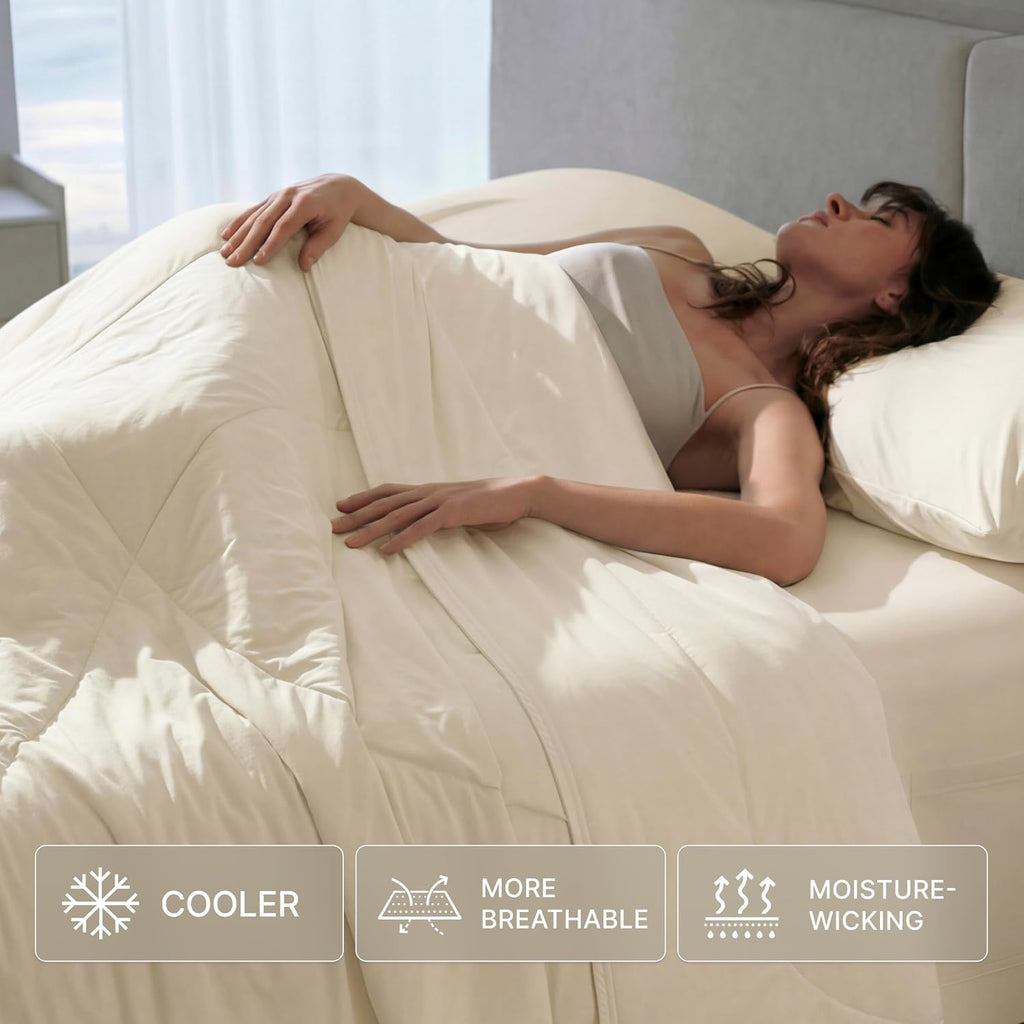 Cooling Comforter Blanket - BlendTek Q-Max>0.46 Tech, Cooling Blanket for Hot Sleepers & Night Sweats Relief