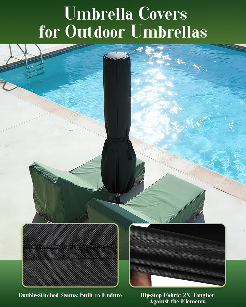 2 Pcs Patio for Outdoor Umbrellas 9ft-12ft