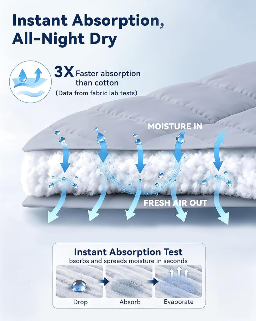 Cooling Comforter King Size Q-Max >0.48, Double-Sided Cooling Blankets for Hot Sleepers, Silky Soft Nylon Spandex