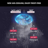 Beverage Refrigerator Cooler - 126 Can Mini Fridge with Glass Door for Soda Beer