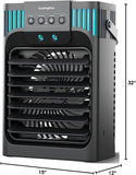 Portable Air Conditioner Cooling Fan with Remote, Quiet with 3 Speeds, 1200ml Personal Air Cooler Fan with 3 Mist