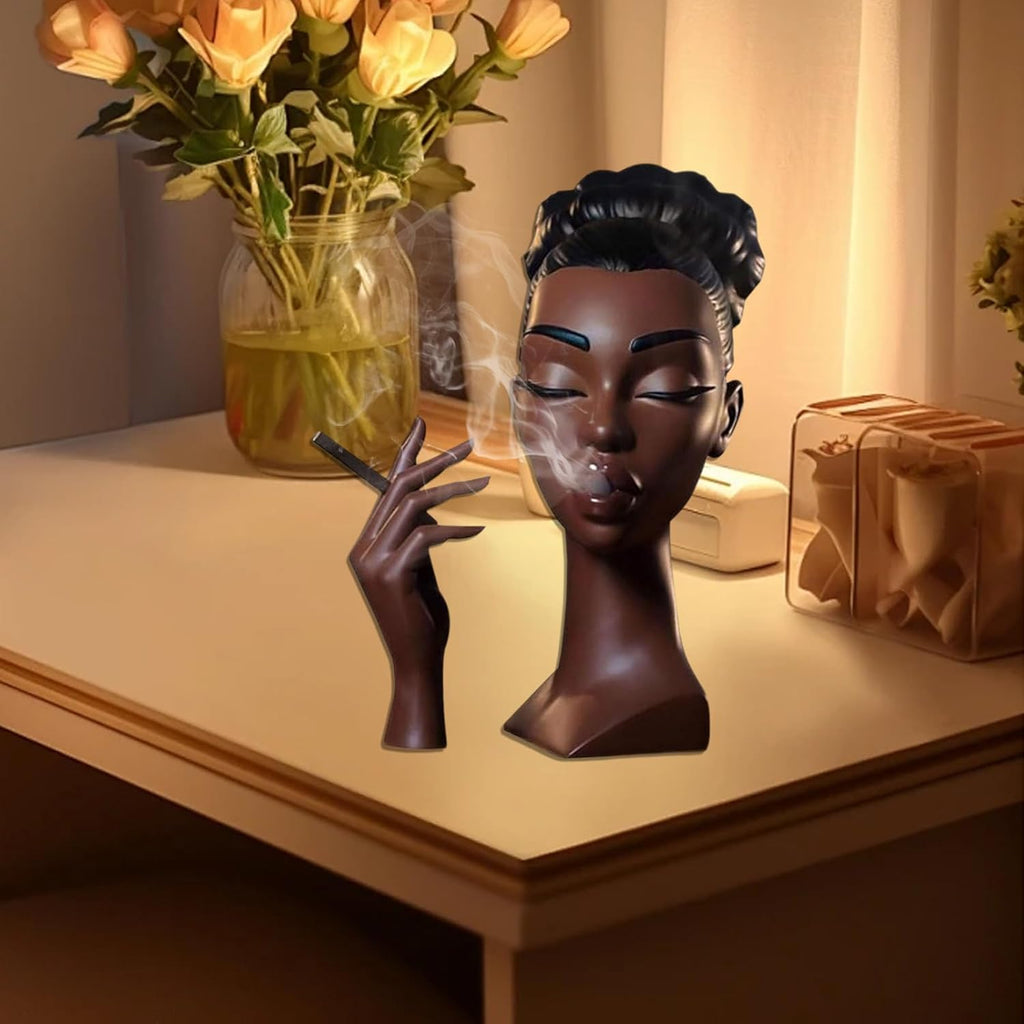 Head Incense Holder Black Women, Head Incense Burner Black Women, Solange-Headscents Incense Holder, Livingroom, Home