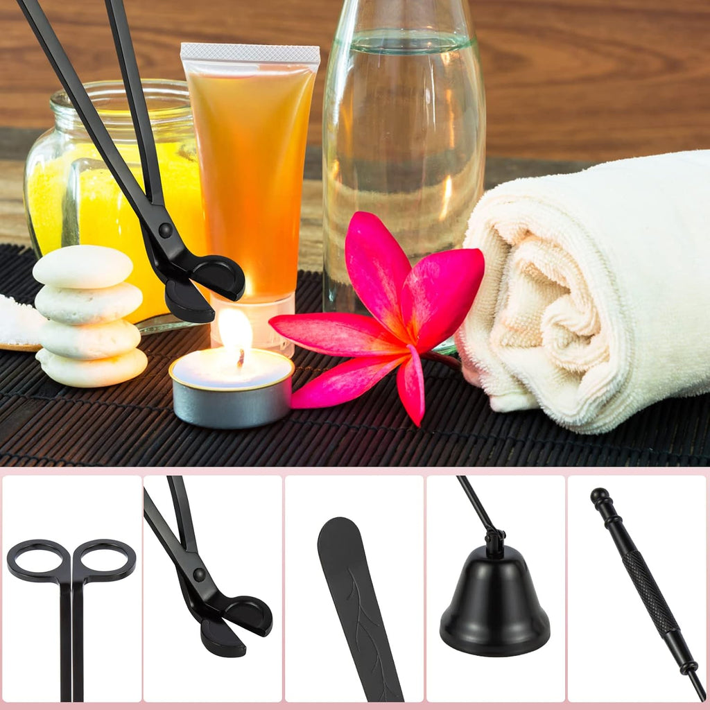 Candle Wick Trimmer, Candle Snuffer and Wick Dipper & Candle Accessory Set, 3 in 1 Candle Care Kit for Candle Lover