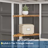 Twin Loft Bed with Large Desk and Storage Shelves