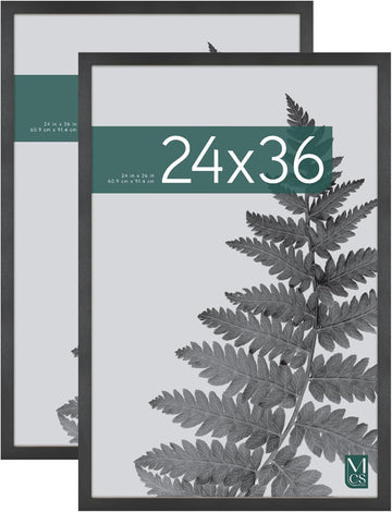 Studio Gallery Movie Poster Frame, 24x36, Black Woodgrain, 2-Pack | Studio Gallery Movie Poster Frame For Photos &