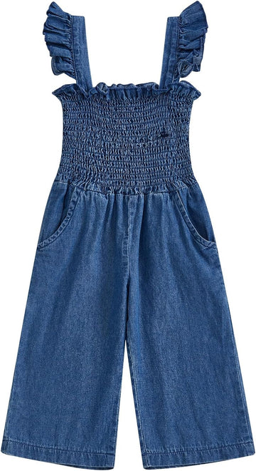 Toddler Baby Girl Summer Clothes Ruffle Sleeveless Smocked Romper One Piece Jumpsuit Suspender Pants Cute Outfit