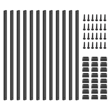 60 Pack 32" Metal Deck Balusters for Deck, Porch and Stair Railings