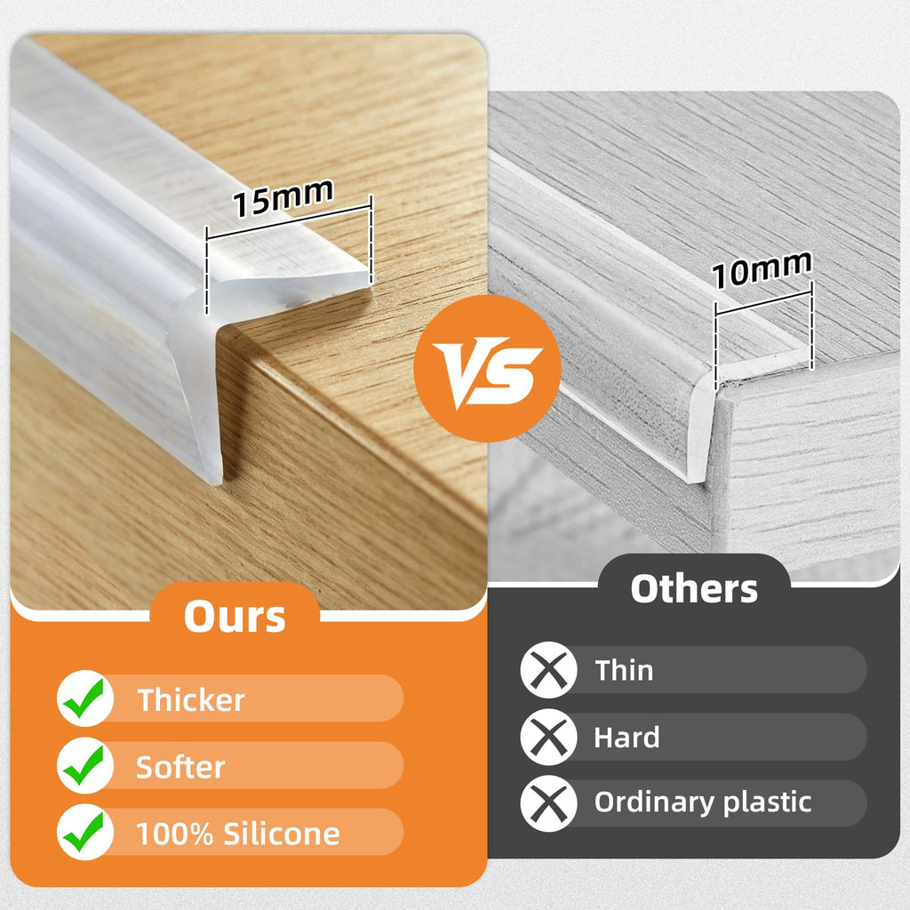 Edge Protector 100% Silicone Baby Proofing Corner Protectors Guards 13ft